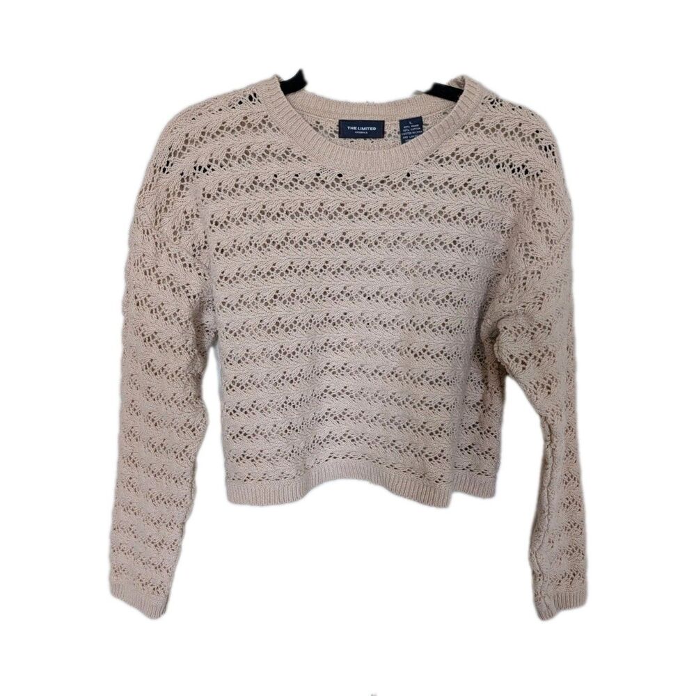 The Limited Vintage 90s Knit Cropped Sweater Large Grunge
